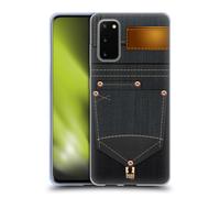 HEAD CASE TASCHE JEANS CUSTODIA COVER MORBIDA IN GEL PER SAMSUNG TELEFONI 1