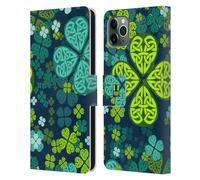 HEAD CASE TRIFOGLIO CELTICO CUSTODIA COVER PORTAFOGLIO IN PELLE PER APPLE iPHONE