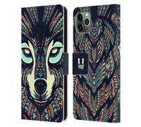 HEAD CASE VOLTI DI ANIMALI AZTECHI CUSTODIA COVER A PORTAFOGLIO PER APPLE iPHONE