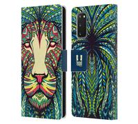 HEAD CASE VOLTI DI ANIMALI AZTECHI CUSTODIA COVER A PORTAFOGLIO PER SAMSUNG 1