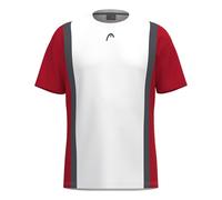 HEAD Club 25 Tech T-Shirt Uomo Rosso Bianco, Rosso Bianco, M