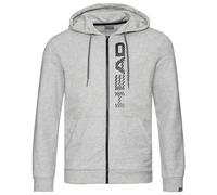 Head CLUB FYNN Felpe con Cappuccio FZ Uomo, Grigio Melange/Nero, S