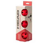 HEAD Confezione di tre palline Pickleball Championship Indoor modello 2024, colore rosso