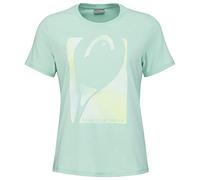 HEAD Maglietta Vision Donna, Verde Pastello, XS