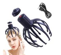 Head Massager Scalp, Charging Scalp Relaxing Scruncher, Electric Cordless Octopus Scruncher with 12 Fingers, 5.04x5.04x7.28inch Portable Reliever for Deep Clean and Stress Relief