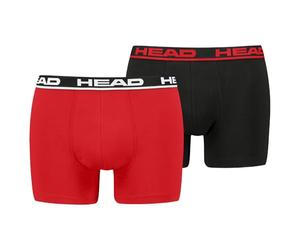 Head Men's Basic Boxer, Flame Red/Black, L (Confezione da 2)