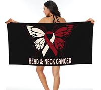 Head & Neck Cancer Awareness Telo da Spiaggia Portatile Telo Bagno Resistente Teli Doccia per Campeggio Viaggio Palestra 80X130Cm