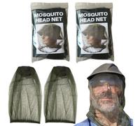 Head Net Mesh Rete per Insetti Rete per la Testa, Zanzariera per il Viso, Cappello Antimalvagio, protezione per il viso per campeggio, escursionismo, pesca, protezione da insetti e zanzare