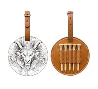Head of The Beast - Borsa per tee da golf, con stampa marrone, design portatile, facile da organizzare