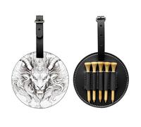 Head of The Beast - Borsa per tee da golf, con stampa nera, design portatile, facile da organizzare