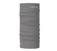 HEAD Original Tube Plain, scaldacollo multifunzione unisex, da uomo e da donna, antivento, per sci, ciclismo, protezione UV, grigio., Taglia unica