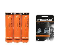 Head Palline da tennis Radical, confezione tripla (12 palline), la confezione può variare & Xtra Damp, Tennis Accessori Unisex Adulto, Blu, Taglia unica