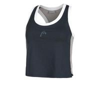 HEAD Play Crop Canottiera Donna-Blu Scuro,Bianco