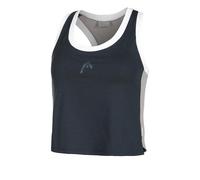 HEAD Play Crop Donna - Blu Scuro, Bianco L