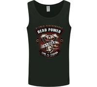 Head Power Moto Biker Uomo Gilet Canotta