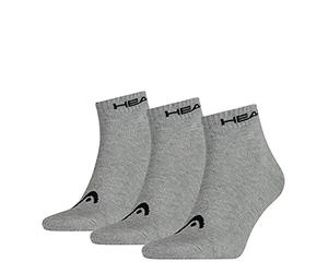 HEAD Quarter, Calzini Unisex - Adulto, Grigio, 35-38