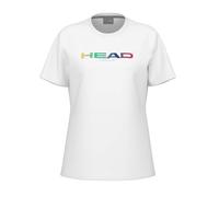 HEAD Rainbow-Maglietta da Donna Tennis, Bianco, M