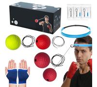 Head Reflex Ball - Palla da allenamento regolabile, Palle da boxe elastiche con superficie leggera in PU, Attrezzatura fitness per coordinazione occhio-mano, Accessorio per allenamento di riflessi e v