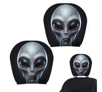 Head Rest Cover for Car 2-Piece Universal Halloween Funny Spooky