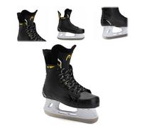 Head S90-PLUS Pattini da hockey su ghiaccio, per principianti, PVC e poliestere, lame in acciaio inossidabile, regolazione della lunghezza, fodera morbida (nero, 45)