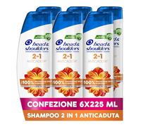 Head & Shoulders Shampoo e Balsamo 2in1 Antiforfora Anticaduta dovuta a rottura Microbioma 225 ml x6