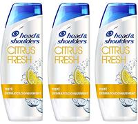Head & Shoulders, Citrus Fresh Shampoo antiforfora, protezione a lunga durata dal prurito, per capelli grassi, profumi di agrumi, confezione da 3 x 500 ml