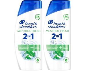 Head & Shoulders Menthol Fresh Shampoo e Balsamo Antiforfora 2 in 1 250ml. Fino al 100% Protezione dalla Forfora. Clinicamente Testato. Per Tutti i Tipi di Capelli. Per Uso Quotidiano. Profumo Mentolo