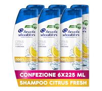 Head & Shoulders shampoo antiforfora Citrus Fresh, per capelli grassi, fine pelle, bianco, blu, 1350ml (confezione da 6)