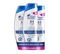 Head & Shoulders Shampoo Antiforfora Classic Clean 2 in 1 Shampoo e Balsamo, Confezione da 3 x 540ml, per Capelli Grassi, Senza Parabeni, Fino a 72 Ore di Protezione