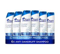Head & Shoulders Shampoo antiforfora Classic Clean, confezione da 6 (6 x 250 ml), shampoo per pulizia profonda clinicamente testata, UK #1
