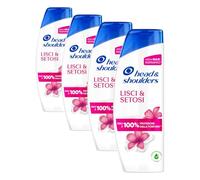 Head & Shoulders Shampoo Antiforfora Lisci & Setosi 400ml. Combatte Forfora, Grasso E Prurito Dal Primo Lavaggio, Fino Al 100% Protezione Dalla Forfora, Clinicamente Provato (Confezione da 4)