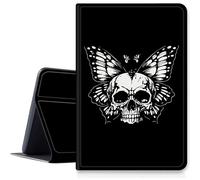 Head Skull Butterfly Case per iPad 9a/8a/7a generazione 10,2" 2021/2020/2019 Release, antiurto custodia pieghevole in pelle PU con supporto pieghevole con auto sleep/wake per iPad 10,2 pollici