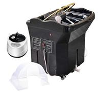 Head Spa Equipment, Centro benessere con serbatoio d'acqua da 60 l, fumigazione e terapia della luce, perfetta per letti spa e salone di shampoo (nero)