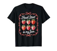 Head Start is My Jam Strawberry Teacher Pre-k Student Divertente Maglietta