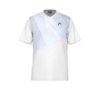 HEAD Topspin T-Shirt Boys, Bianco Blu Marino, 128 Unisex-Bambini e Ragazzi