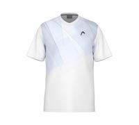 HEAD Topspin T-Shirt Boys, Bianco Blu Marino, 128 Unisex-Bambini e Ragazzi