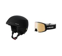 HEAD Unisex-Adult Compact Evo MIPS, Casco da Sci e Snowboard Unisex Adulto, Nero, XS/S incl. HEAD HORIZON 2.0 5K + Lente di ricambio
