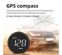Head Up Display Auto Car Head Up Display GPS Computer di bordo Tachimetro automatico digitale con bussola Allarme guida affaticata velocità eccessiva(White)