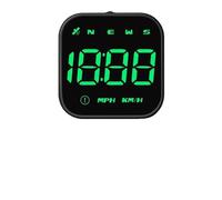 Head Up Display Auto Display Head Up da 2,5 pollici for auto, allarme di velocità eccessiva, promemoria guida affaticata, tachimetro con rilevamento automatico HUD e bussola GPS(Green)