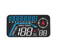 Head Up Display Auto GPS HUD Tachimetro digitale Plug and Play for tutte le auto Caratteri grandi KMH MPH Chilometraggio Ora locale Altitudine Head-up Display(G12 Blue)