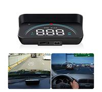 Head Up Display HUD Head Up Display Car OBD2 OBD OversPeed Avvertimento Sistema di avvertimento Tachimetro Proiettore parabrezza Auto elettronico Hudway Drive (Color Name : Black)