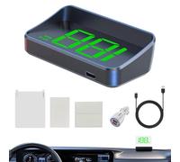 Head-up Display Per Auto, Proiettore Tachimetro HUD, Caricabatterie Rapido Doppio USB E Cavo, Head-up Display Con GPS E Beidou, Regolazione Automatica Della Luminosità(Green,MPH)