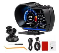 Head Up Display Per Auto, Tachimetro Digitale A Doppio Sistema OBD2+GPS Accessorio Per Auto Display OBD Per Auto Contagiri Strumento LCD Supporta Codici Di Errore Tachimetro Universale