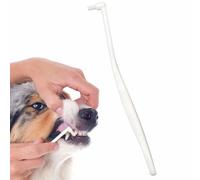 Head Wisdom - Spazzolino da denti per animali di piccola taglia, spazzolino da denti con setole morbide, design ergonomico, cura orale per cuccioli, lingua gatti e animali di piccola taglia (16,5 x