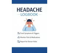 Headache Logbook: A Simple Daily Tracker for Headaches, Symptoms, Triggers, Pain Levels & Relief