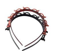 Headband with Clips, Hairclip Headband, 2024 New Clip Headbands, Zig Zag Headbands with Clips, Create Trendy Hairstyle (Black, Brown)