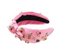 Headbands for Women, Valentine's Day Headband for Women, Heart Rhinestone Headband, Jeweled Hairband for Women, Knotted Hairband for Holiday, Rhinestone Valentine's Day Headband