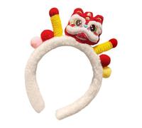 Headdress Twist Stick - Fascia per capelli Lions Dance, Bastoncini per capelli vintage | Fascia per capelli in peluche carina Capodanno Cartoon Divertente Headress, Twist Stick Dragon Year Festive
