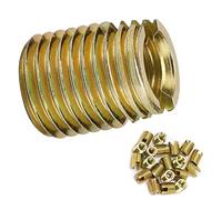 Headerbs 20PCS 302 Inserti Filettati Maschianti Inserti di Riparazione Filettati in Acciaio Al Carbonio Accessori (Interno M2 0.4 Esterno M4.5 0.5) (Interno M6*1.0, esterno M10*1.5, lunghezza 14mm)