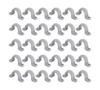 Headerbs 30pcs Cinghia del Condotto Pipa in PVC U Staffa 2 Fori Erosione con Foro a Vite 6 Mm per HVAC Elettrico (3/4 di pollice)